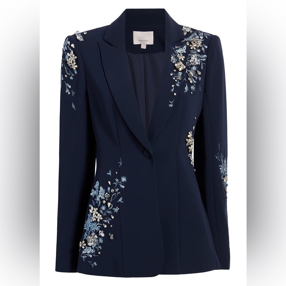 Cinq a Sept 	Coastal Floral Embellished Cheyenne Blazer